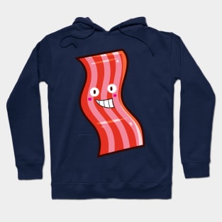 Cute bacon smiling happily Hoodie